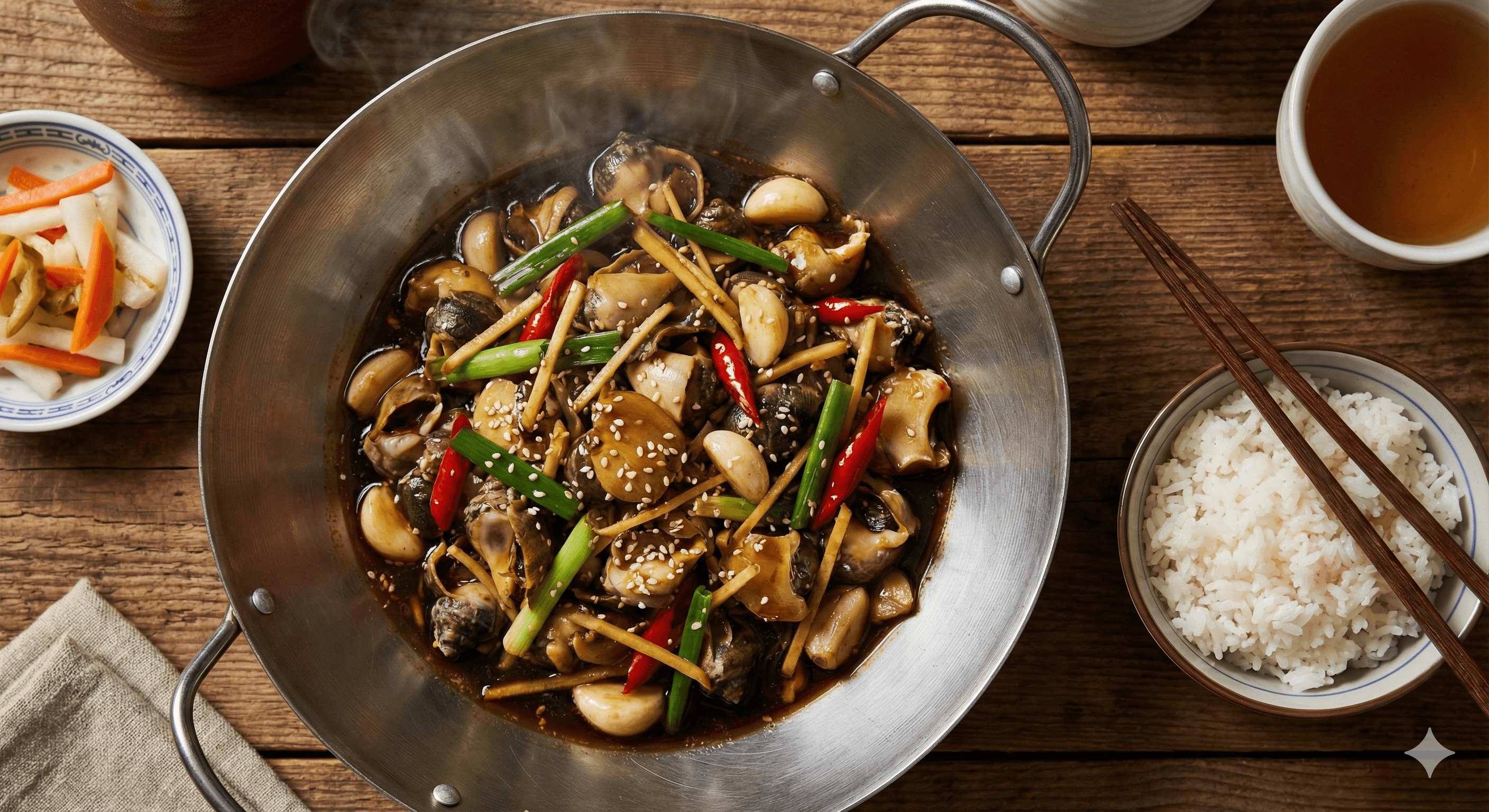 Whelk Stir Fry with Garlic & Soy